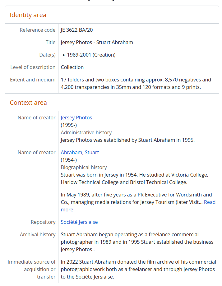 Catalogue for control and access